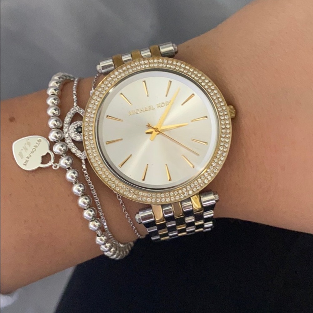 Michael kors silver and gold watch
